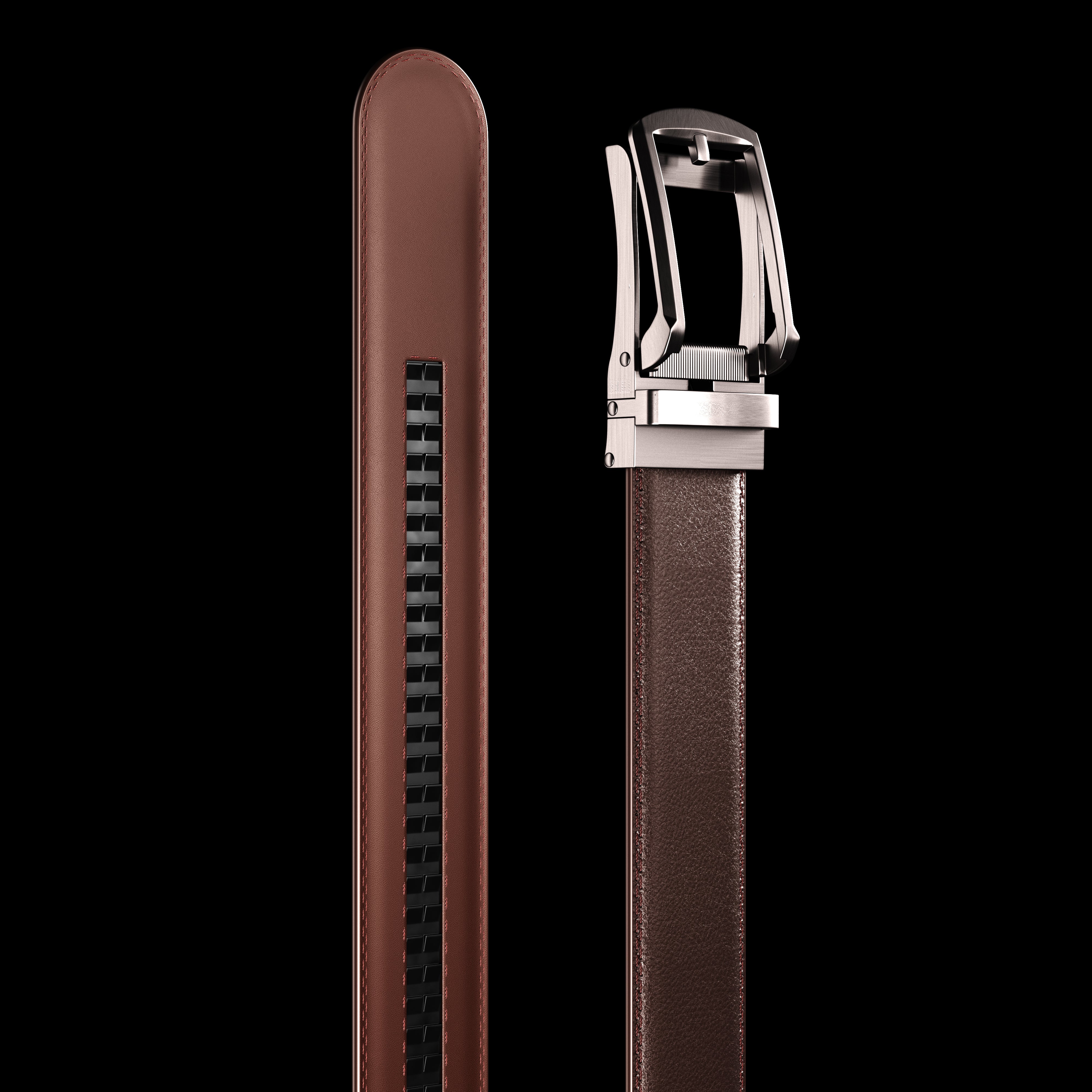 women brown leather belt